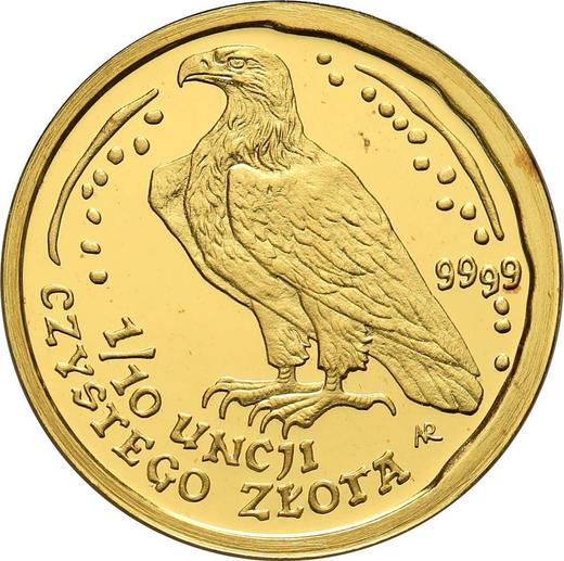 Reverso 50 eslotis 1996 MW NR "Pigargo europeo" - valor de la moneda de oro - Polonia, República moderna