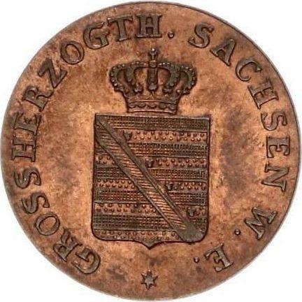 Аверс монеты - 1 пфенниг 1844 года A - цена  монеты - Саксен-Веймар-Эйзенах, Карл Фридрих