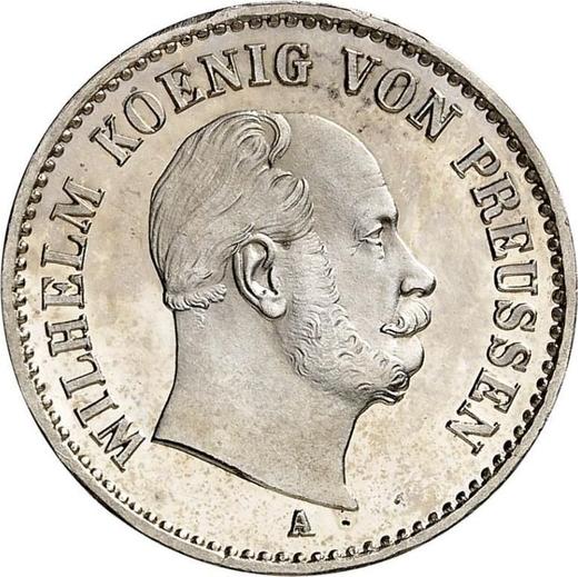 Аверс монеты - 1/6 талера 1868 года A - цена серебряной монеты - Пруссия, Вильгельм I