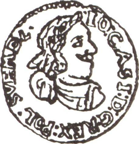 Аверс монеты - Пробный Шестак (6 грошей) 1650 года - цена серебряной монеты - Польша, Ян II Казимир