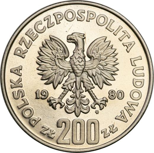 Аверс монеты - Пробные 200 злотых 1980 года MW "Казимир I Восстановитель" Никель - цена  монеты - Польша, Народная Республика