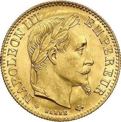 Аверс монеты - 10 франков 1862 года BB "Тип 1861-1868" Страсбург - цена золотой монеты - Франция, Наполеон III