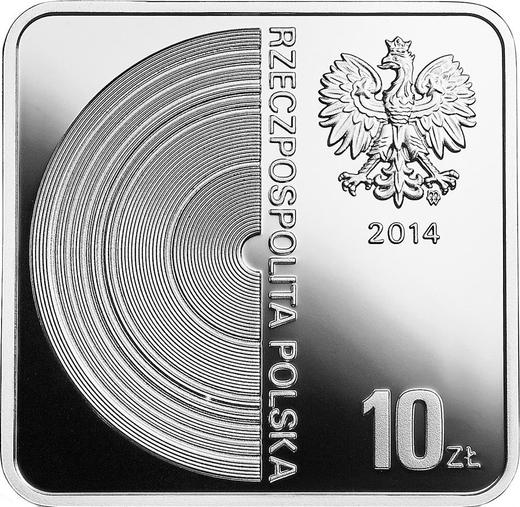 Obverse 10 Zlotych 2014 MW "Grzegorz Ciechowski" Klippe - Silver Coin Value - Poland, III Republic after denomination