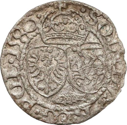 Реверс монеты - Шеляг 1580 года - цена серебряной монеты - Польша, Стефан Баторий