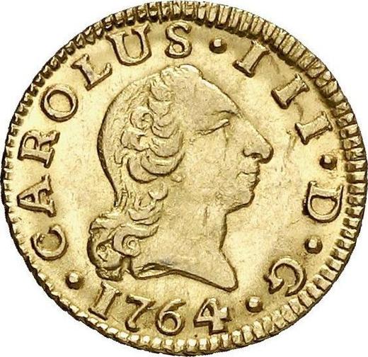 Awers monety - 1/2 escudo 1764 S VC - cena złotej monety - Hiszpania, Karol III