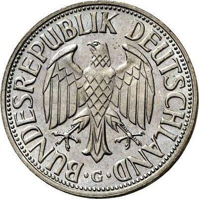 Реверс монеты - 1 марка 1958 года G - цена  монеты - Германия, ФРГ