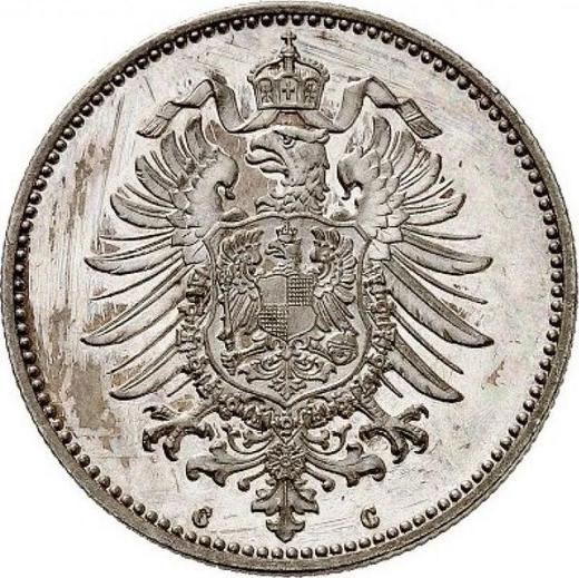 Reverso 1 marco 1878 C "Tipo 1873-1887" - valor de la moneda de plata - Alemania, Imperio alemán