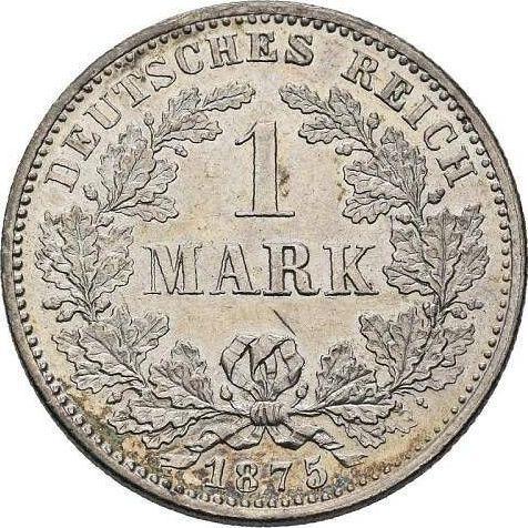 Аверс монеты - 1 марка 1875 года G "Тип 1873-1887" - цена серебряной монеты - Германия, Германская Империя