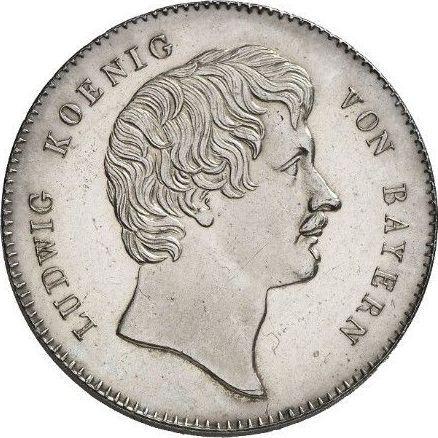 Obverse Thaler 1827 - Silver Coin Value - Bavaria, Ludwig I