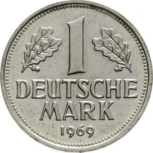 Аверс монеты - 1 марка 1969 года J - цена  монеты - Германия, ФРГ