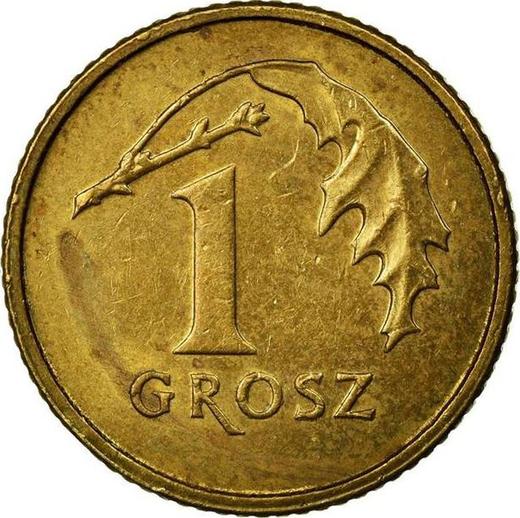 Rewers monety - 1 grosz 2013 MW Mosiądz - cena  monety - Polska, III RP po denominacji