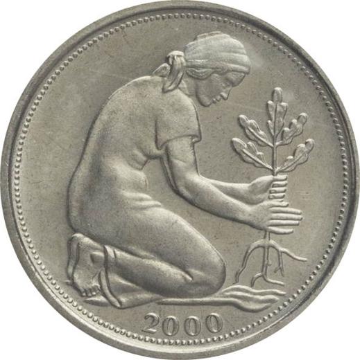 Reverso 50 Pfennige 2000 G - valor de la moneda  - Alemania, RFA