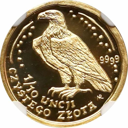 Reverso 50 eslotis 1997 MW NR "Pigargo europeo" - valor de la moneda de oro - Polonia, República moderna