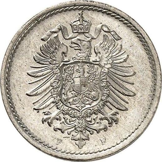Reverso 5 Pfennige 1889 F "Tipo 1874-1889" - valor de la moneda  - Alemania, Imperio alemán