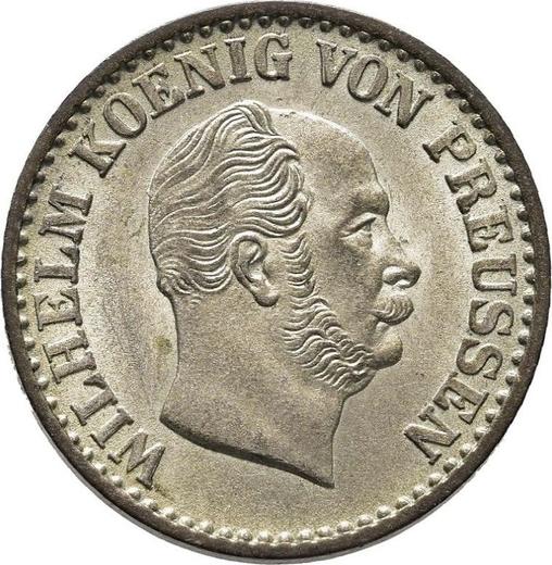 Аверс монеты - 1 серебряный грош 1868 года C - цена серебряной монеты - Пруссия, Вильгельм I