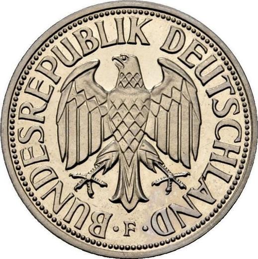 Реверс монеты - 1 марка 1958 года F - цена  монеты - Германия, ФРГ