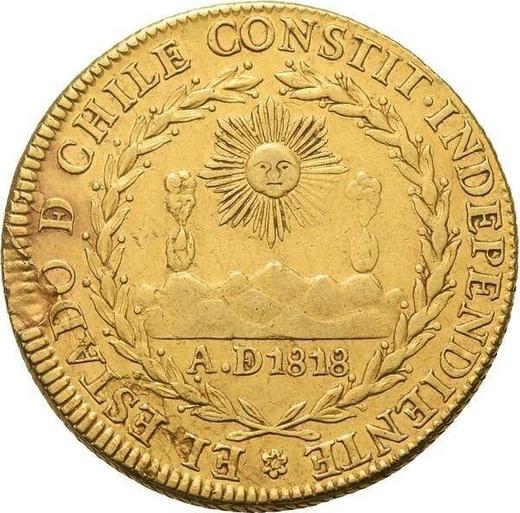 Аверс монеты - 8 эскудо 1821 года So FD - цена золотой монеты - Чили, Республика