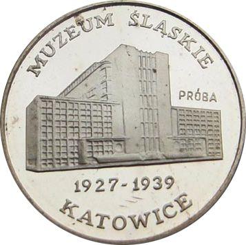 Reverso Pruebas 1000 eslotis 1987 MW "Museo de Silesia en Katowice" Plata - valor de la moneda de plata - Polonia, República Popular