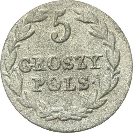 Rewers monety - 5 groszy 1829 FH - cena srebrnej monety - Polska, Królestwo Kongresowe