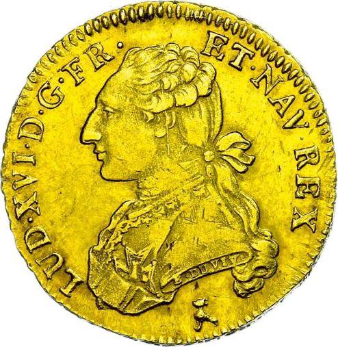 Аверс монеты - Двойной луидор 1783 года T Нант - цена золотой монеты - Франция, Людовик XVI