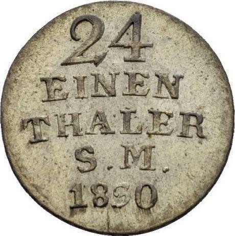 Reverso 1/24 tálero 1830 - valor de la moneda de plata - Sajonia-Weimar-Eisenach, Carlos Federico 