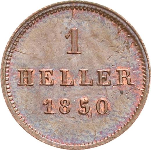 Rewers monety - 1 halerz 1850 - cena  monety - Bawaria, Maksymilian II