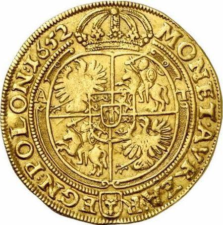 Реверс монеты - 2 дуката 1652 года AT "Тип 1652-1661" - цена золотой монеты - Польша, Ян II Казимир