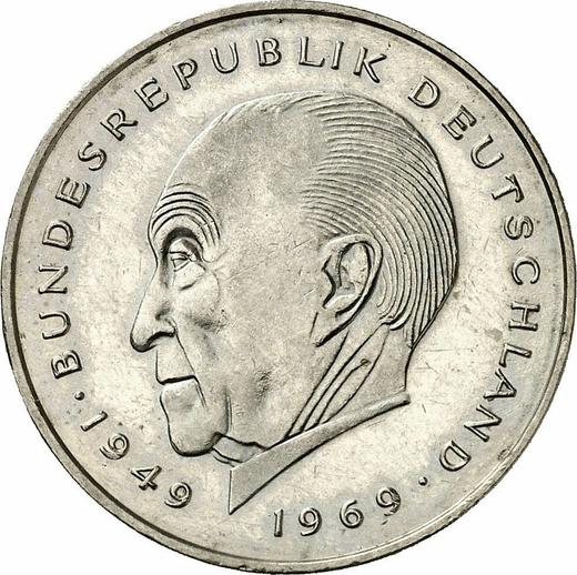 Obverse 2 Mark 1987 G "Konrad Adenauer" -  Coin Value - Germany, FRG