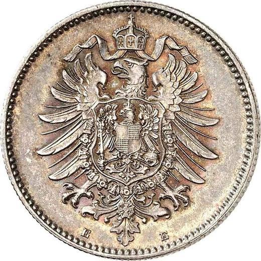Rewers monety - 1 marka 1880 E "Typ 1873-1887" - cena srebrnej monety - Niemcy, Cesarstwo Niemieckie