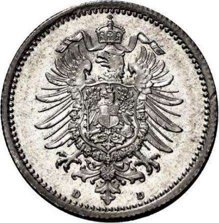 Reverso 50 Pfennige 1876 D "Tipo 1875-1877" - valor de la moneda de plata - Alemania, Imperio alemán