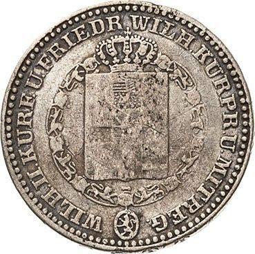 Аверс монеты - 1/6 талера 1844 года - цена серебряной монеты - Гессен-Кассель, Вильгельм II