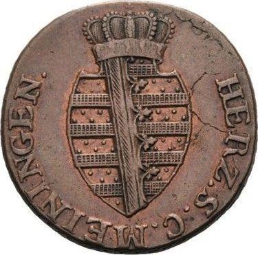 Аверс монеты - 1 крейцер 1818 года - цена  монеты - Саксен-Мейнинген, Бернгард II