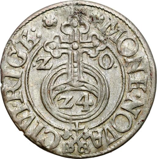 Аверс монеты - Полторак 1620 года "Рига" - цена серебряной монеты - Польша, Сигизмунд III Ваза