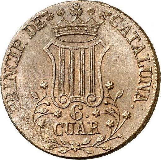 Revers 6 Cuartos 1845 "Katalonien" - Münze Wert - Spanien, Isabella II