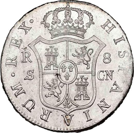 Реверс монеты - 8 реалов 1809 года S CN "Тип 1808-1811" - цена серебряной монеты - Испания, Фердинанд VII