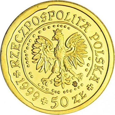 Awers monety - 50 złotych 1999 MW NR "Orzeł Bielik" - cena złotej monety - Polska, III RP po denominacji