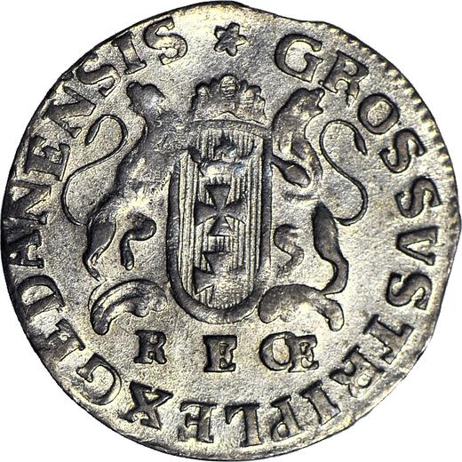Reverso Trojak (3 groszy) 1765 REOE "de Gdansk" - valor de la moneda de plata - Polonia, Estanislao II Poniatowski