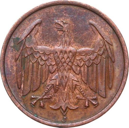 Аверс монеты - 4 рейхспфеннига 1932 года J - цена  монеты - Германия, Bеймарская республика