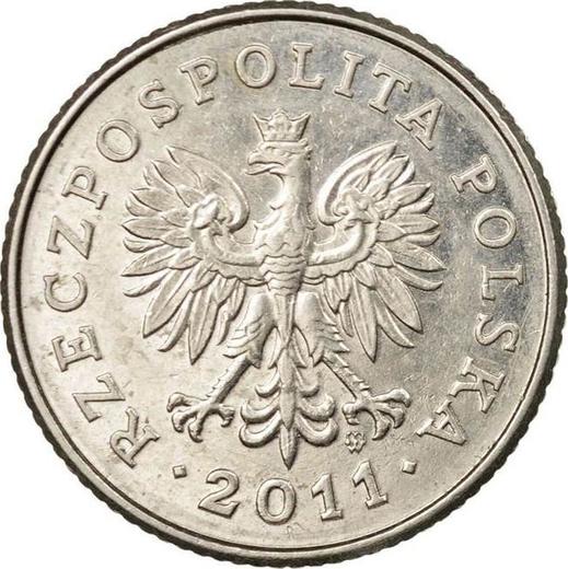 Аверс монеты - 50 грошей 2011 года MW - цена  монеты - Польша, III Республика после деноминации