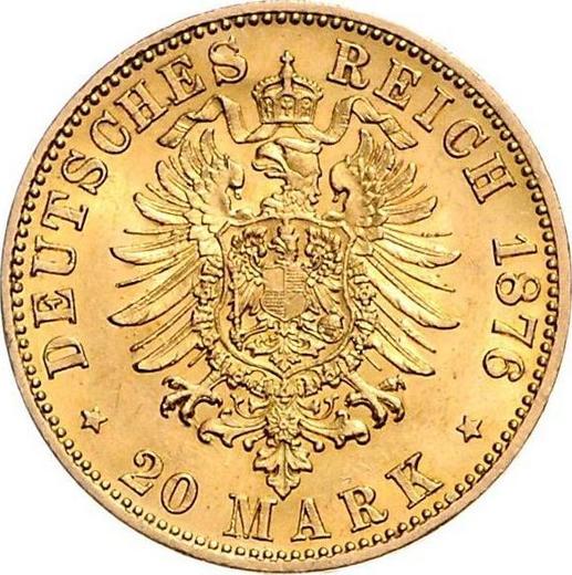 Реверс монеты - 20 марок 1876 года C "Пруссия" - цена золотой монеты - Германия, Германская Империя