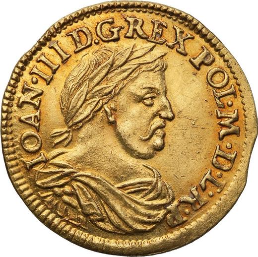 Anverso Ducado 1682 DL "Gdańsk" - valor de la moneda de oro - Polonia, Juan III Sobieski