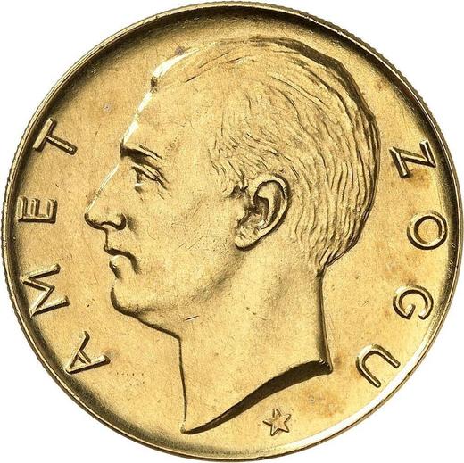Аверс монеты - 100 франга ари 1926 года R Одна звезда - цена золотой монеты - Албания, Ахмет Зогу
