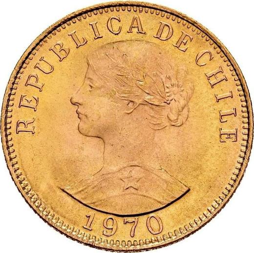 Аверс монеты - 50 песо 1970 года So - цена золотой монеты - Чили, Республика