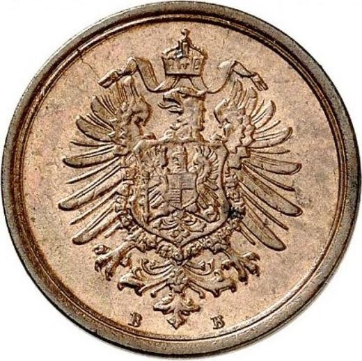Reverso 1 Pfennig 1875 B "Tipo 1873-1889" - valor de la moneda  - Alemania, Imperio alemán