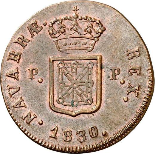 Reverso 3 maravedíes 1830 PP - valor de la moneda  - España, Fernando VII