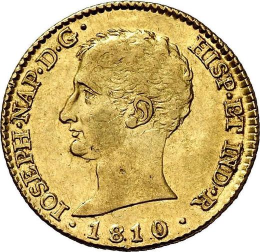 Аверс монеты - 80 реалов 1810 года M AI - цена золотой монеты - Испания, Жозеф Бонапарт