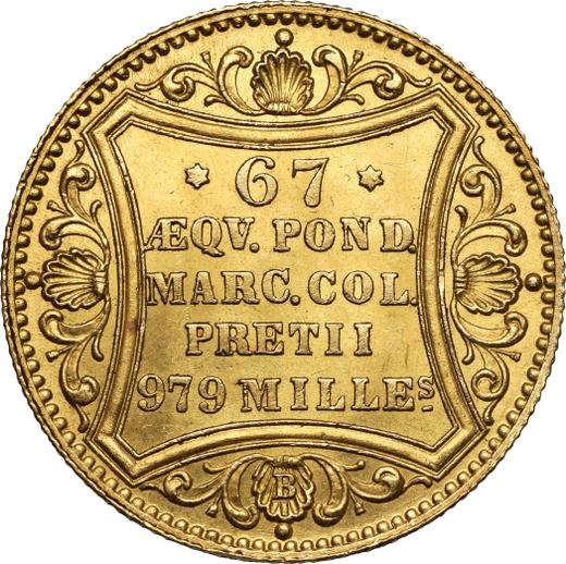 Реверс монеты - Дукат 1869 года B - цена  монеты - Гамбург, Вольный город