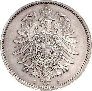 Reverso 1 marco 1878 J "Tipo 1873-1887" - valor de la moneda de plata - Alemania, Imperio alemán