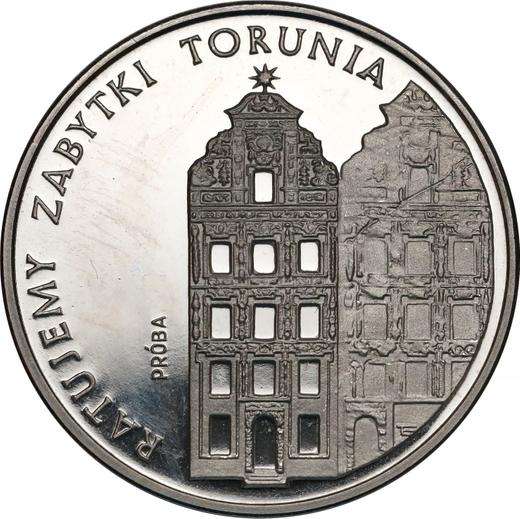 Reverso 5000 eslotis 1989 MW ET "Salvamos los monumentos de Torun" Plata - valor de la moneda de plata - Polonia, República Popular