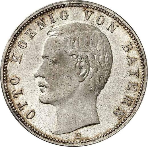 Аверс монеты - 5 марок 1901 года D "Бавария" - цена серебряной монеты - Германия, Германская Империя